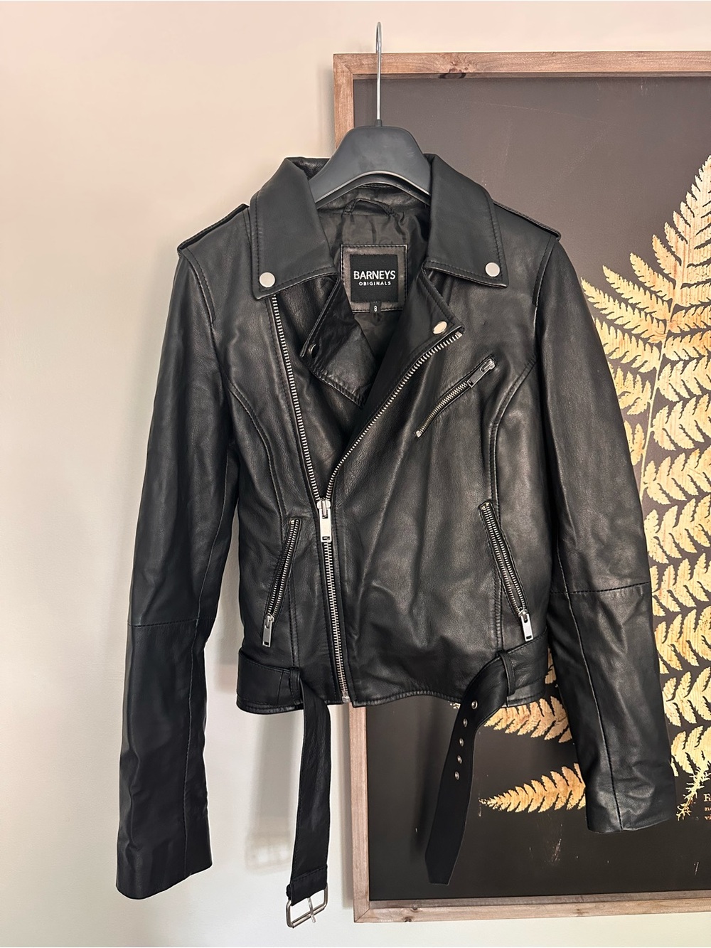 ASOS Barneys Originals | Black Leather Moto Jacket